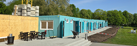 Freibad Hangeweiher Interimsgebäude