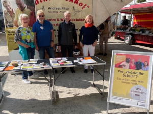 Foto von dem Stand auf dem Wochenmarkt