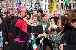 Der Bischof von Aachen Heinrich Mussinghoff (links) und Bischof Rino Fisichella, (c) Stadt Aachen / Andreas Herrmann