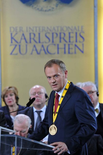 Verleihung des Karlspreises 2010 an Donald Tusk, (c) Stadt Aachen / Andreas Herrmann