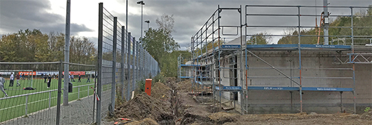 Neubau Umkleidegebäude Gesamtschule