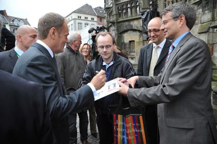 Verleihung des Karlspreises 2010 an Donald Tusk, (c) Stadt Aachen / Andreas Herrmann