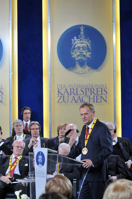 Verleihung des Karlspreises 2010 an Donald Tusk, (c) Stadt Aachen / Andreas Herrmann