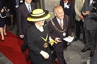 Karlpreisverleihung 2002: KÃ¶nigin Beatrix, Linden, (c) Stadt Aachen, Andreas Herrmann